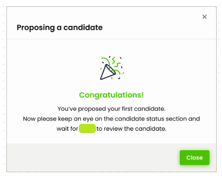 Proposing candidate successful message