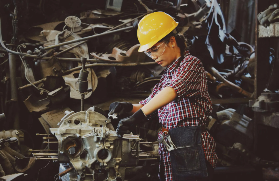 female blue-collar worker