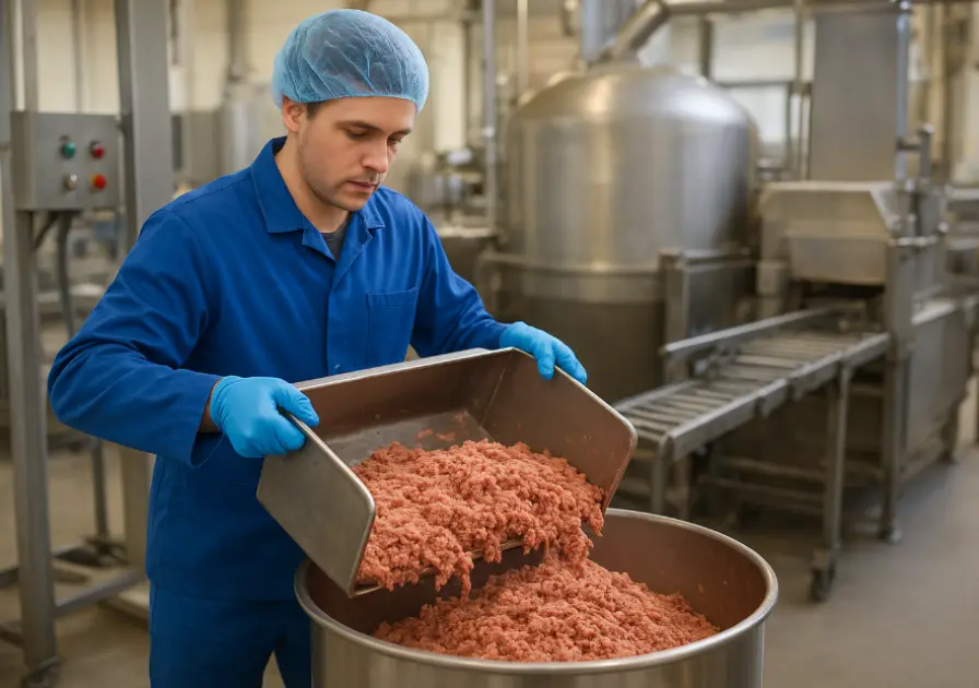Man Working on Meat Grinder