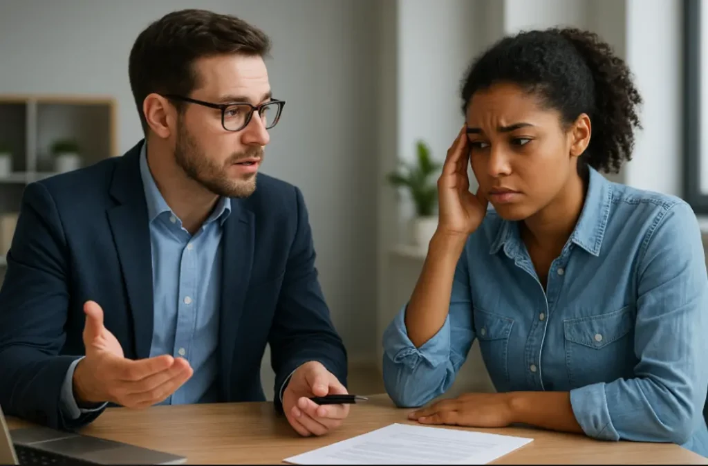 Recruiters discussing blue-collar hiring