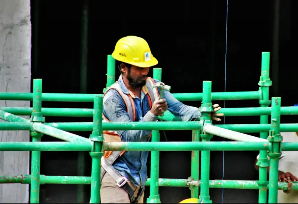 Worker on Construction Site