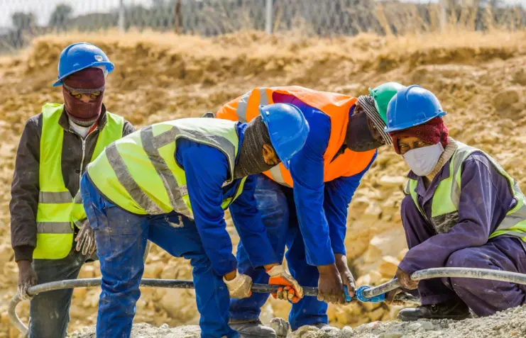 Team of workers