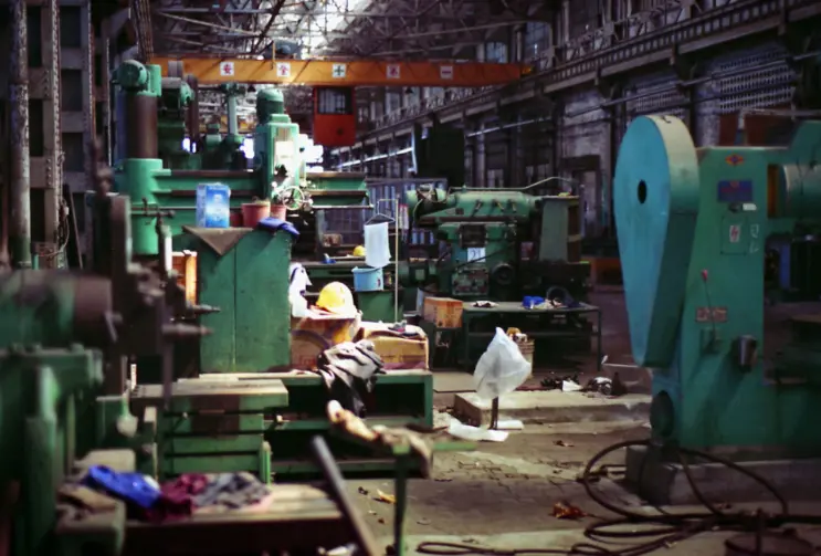 hravy machinery in factory