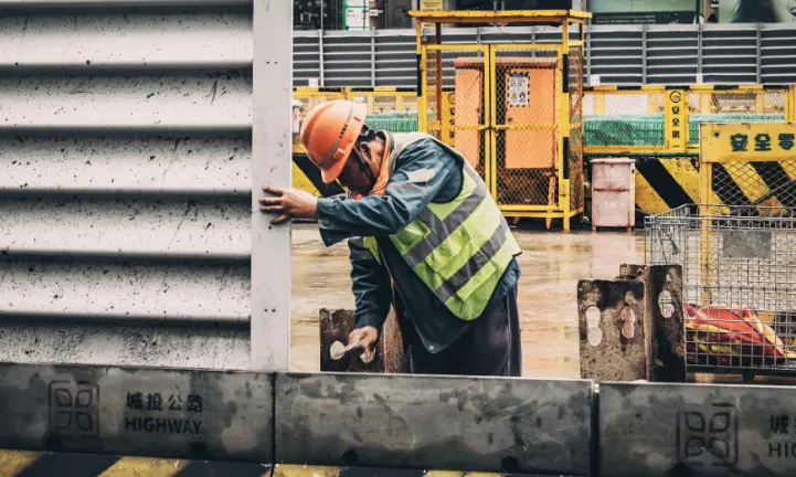 person working at construction site