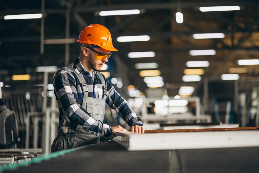 Male factory worker