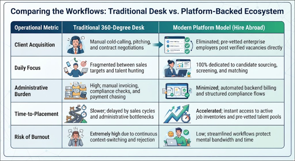 Workflow inforgpraphic comparison