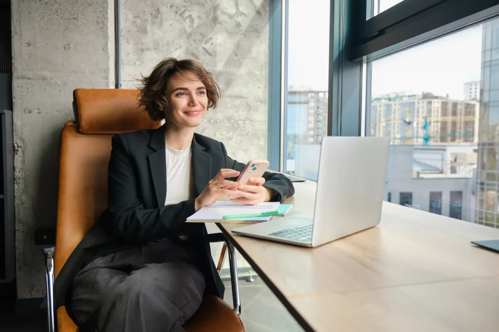 young female recruiter working